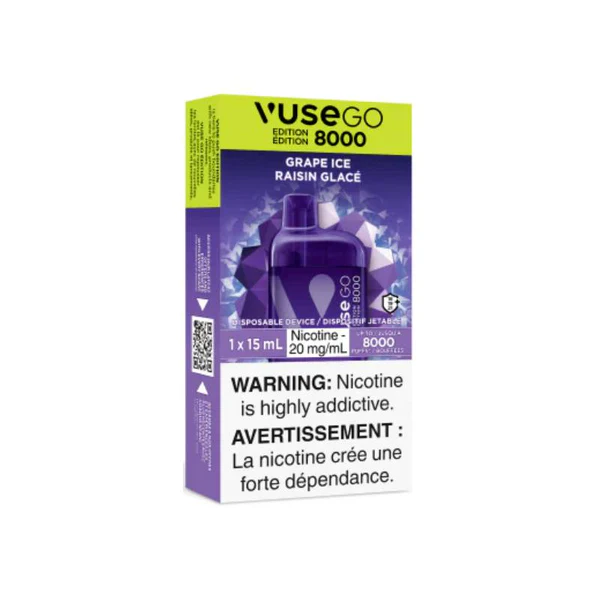 vuse go edition 8k disposable vape grape ice, 8000 puffs, 15ml vuse go edition 8k disposable vape grape ice, 8000 puffs, 15ml