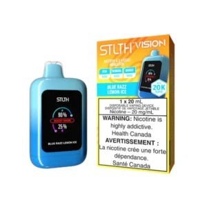 stlth vision blue razz lemon ice 20k disposable vape, 20ml