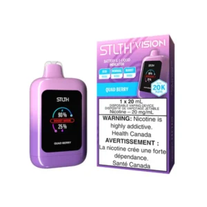 stlth vision quad berry 20k disposable vape, 20mg/ml