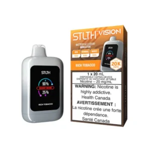 stlth vision rich tobacco 20k disposable vape, 20ml