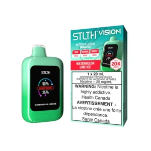 stlth vision watermelon lime ice 20k disposable vape, 20ml