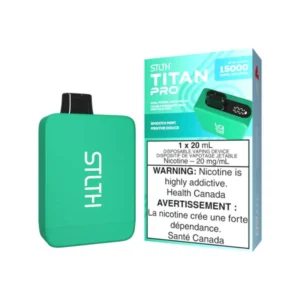 stlth titan pro disposable smooth mint, 15000 puffs