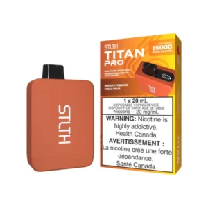 stlth titan pro disposable smooth tobacco, 15000 puffs