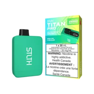 stlth titan pro disposable sour c ice, 15000 puffs